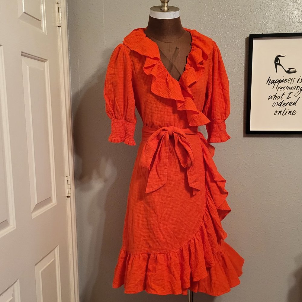 J.Crew Ruffle Wrap Dress - Picture 8 of 13
